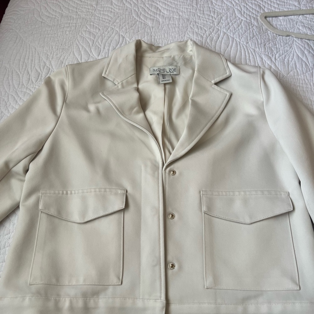 Rachel Zoe Ivory Jacket with Pockets